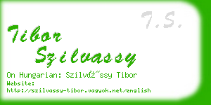 tibor szilvassy business card